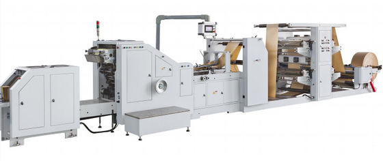 HJ-200+LST-4700/4700R রোল ফিডিং ফ্লেক্সো প্রিন্টিং স্কয়ার বটম পেপার ব্যাগ মেকিং মেশিন#200pcs/মিনিট পেপার ক্যারি ব্যাগ