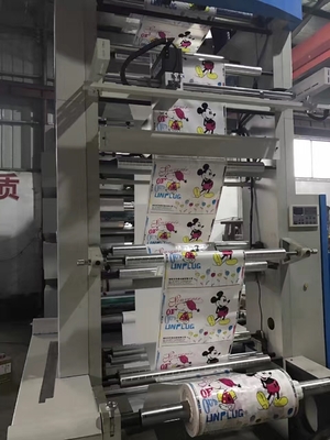 8 কালার প্লাস্টিক ফ্লেক্সো প্রিন্টিং মেশিন 6 কালার সেন্ট্রাল ড্রাম