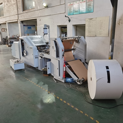 HJ-330L-2L রোল ফিডিং ডাবল লেয়ার স্কয়ার বটম পেপার ব্যাগ মেকিং মেশিন# ডাবল লেয়ার স্কয়ার বটম পেপার ক্যারি ব্যাগ