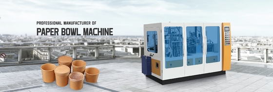 150 মিমি ক্রাফ্ট পেপার বোল ফর্মিং মেশিন 90 পিসি / মিন ডাবল পিই প্রলিপ্ত